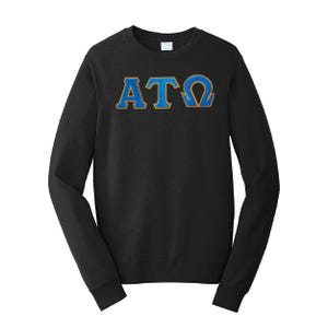 Alpha Tau Omega Brüderlichkeit PREMIUM Sweatshirt mit griechischem Buchstaben und Rundhalsausschnitt