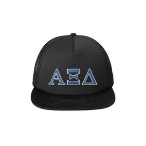 Alpha Xi Delta Sorority Foam Trucker Hat Embroidered Greek Letters