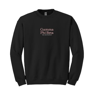 Quantum Phi Beta Schwesternschaft besticktes Sweatshirt mit Rundhalsausschnitt