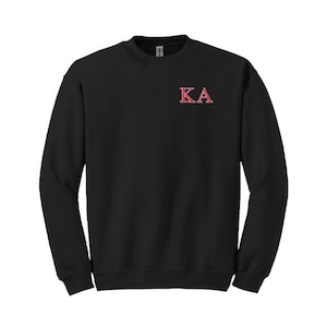 Kappa Alpha Fraternity Embroidered Greek Letter Crewneck Sweatshirt
