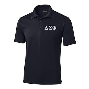 Delta Sigma Phi Fraternity Sport-Tek Micropique Polo Embroidered Greek Letters