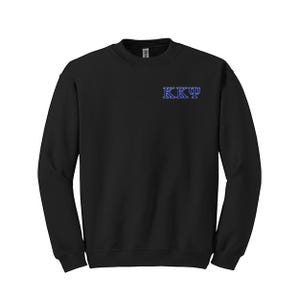 Sudadera de cuello redondo con letras griegas bordadas de la fraternidad Kappa Kappa Psi