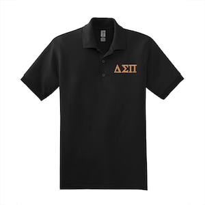 Delta Sigma Pi Fraternity Polo Embroidered Greek Letters