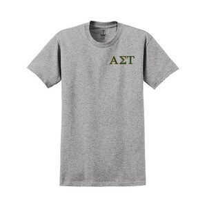 Alpha Signa Tau Sorority Gesticktes griechisches Buchstaben-T-Shirt