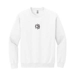 Sudadera de cuello redondo con diseño de letras griegas bordadas de la hermandad Gamma Phi Beta