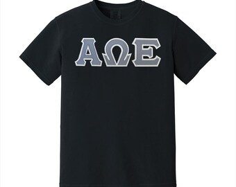 Alpha Omega Epsilon Sorority Comfort Colors Greek Letter T-shirt