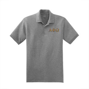 Alpha Phi Omega Fraternity Polo Embroidered Greek Letters
