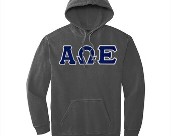 Alpha Omega Epsilon Sorority Comfort Colors Greek Letter Hooded Sweatshirt