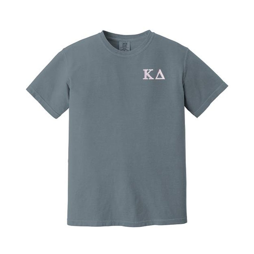 Kappa Delta Sorority Comfort Colors Greek Embroidered Greek Letter