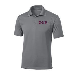 Sigma Phi Epsilon Fraternity Sport-Tek Micropique Polo Embroidered Greek Letters