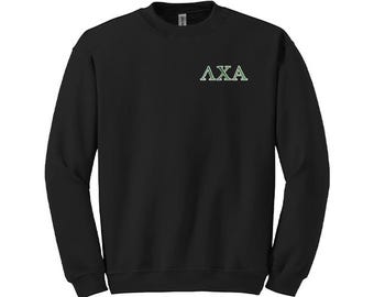 Lambda Chi Alpha Fraternity Embroidered Greek Letter Crewneck Sweatshirt