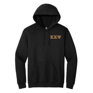 Sudadera con capucha con letras griegas bordadas de la fraternidad Kappa Kappa Psi