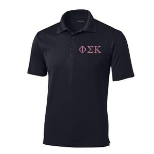 Phi Sigma Kappa Fraternity Sport-Tek Micropique Polo Embroidered Greek Letters