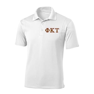 Phi Kappa Tau Fraternity Sport-Tek Micropique Polo Embroidered Greek Letters
