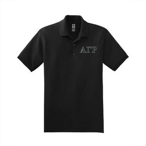 Alpha Gamma Rho Fraternity Polo Embroidered Greek Letters