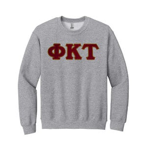 Sudadera de cuello redondo con letras griegas de la fraternidad Phi Kappa Tau