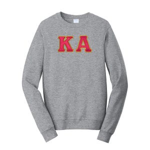Sudadera de cuello redondo con letras griegas premium de la fraternidad Kappa Alpha
