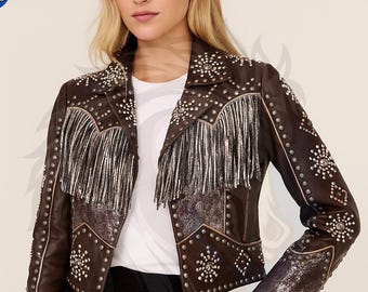 Handmade Fringe Leather Cowboy Jacket: Western Fashion Statement