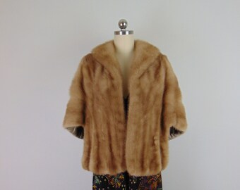 60s Autumn Haze mink stole size M/L