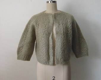 silver cardigan sweater