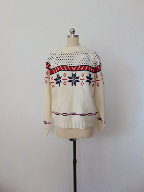 70s mens acrylic ski sweater by JC Penney size med