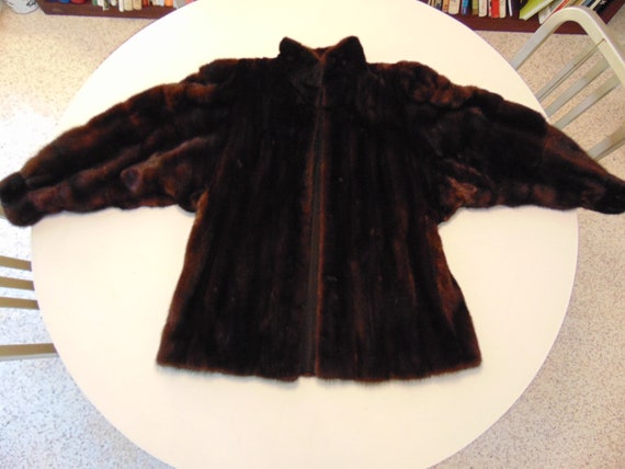 80s chocolate MINK Lanvin jacket size medium - image 8