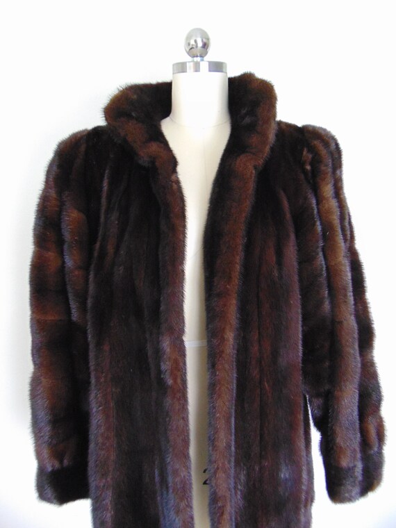 80s chocolate MINK Lanvin jacket size medium - image 2