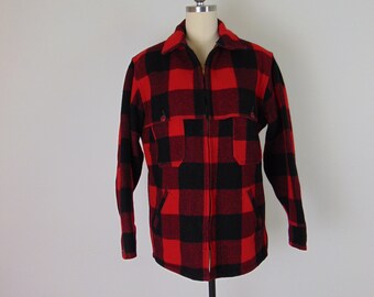 50s men's Woolrich buffalo plaid hunting jacket size small