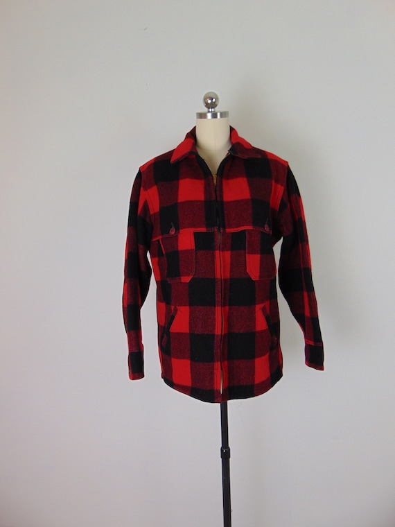 50s men's Woolrich buffalo plaid hunting jacket si