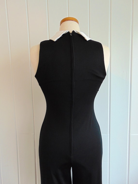 70s tuxedo style jumpsuit size XS - image 5