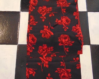 50s cotton dress fabric ROSES 5 yds