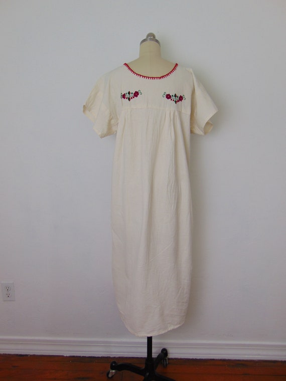 1970s Casa Maya Handmade & Embroidered Mexican Caftan