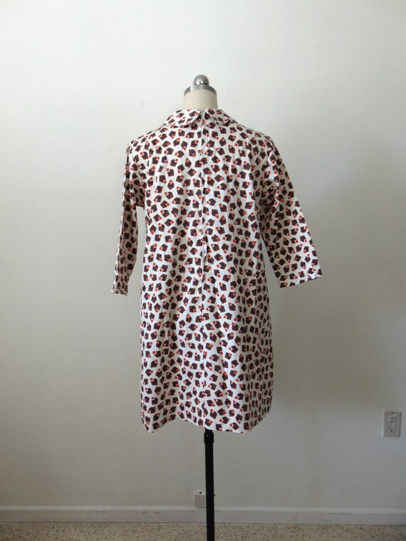 60s mod cotton Trapeze dress size medium - image 4