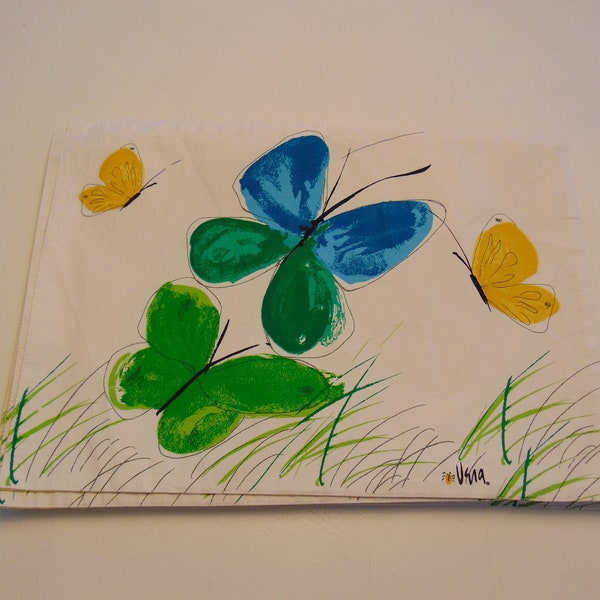 60s Vera Neumann Butterfly placemats set of 6