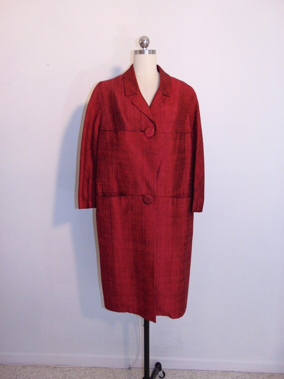 60s raw SILK Mod coat Star of Siam Hong Kong size