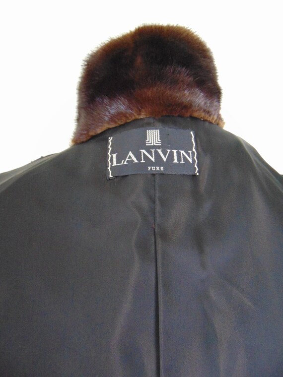 80s chocolate MINK Lanvin jacket size medium - image 9