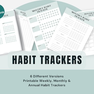 Printable Habit Tracker, Weekly Habit Tracker, Monthly Habit Tracker, Routine Planner, Habit Tracker Digital, Habit Tracker Log