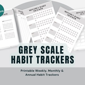 Printable Habit Tracker, Minimalist Habit Tracker, Weekly Habit Tracker, Monthly Habit Tracker,  Routine Planner, Habit Tracker Digital