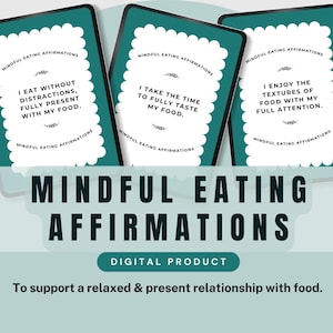 Positieve affirmaties, mindful eten, behang voor telefoon, dagelijkse motivatie, affirmatiekaarten, affirmatiecitaten, intuïtief eten