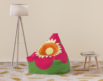 Flower Bean Bag Chair Cover: Kids Playroom Decor