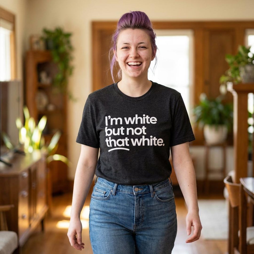 I'm White but Not That White T-shirt | Statement Typography Tee - Etsy