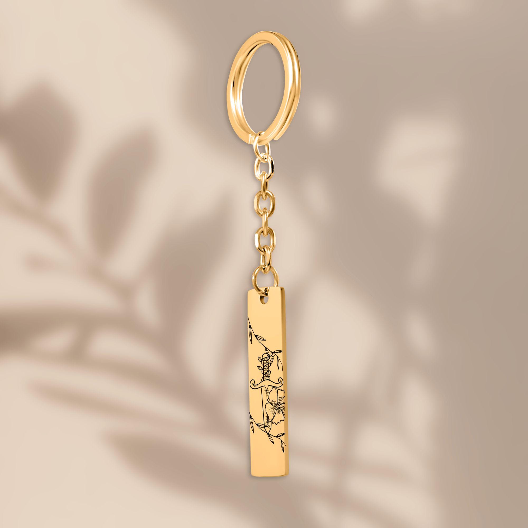 Powerless Keychain Powerless Book Series Keychain – Dagger and Vine Engraved Pendant - Etsy