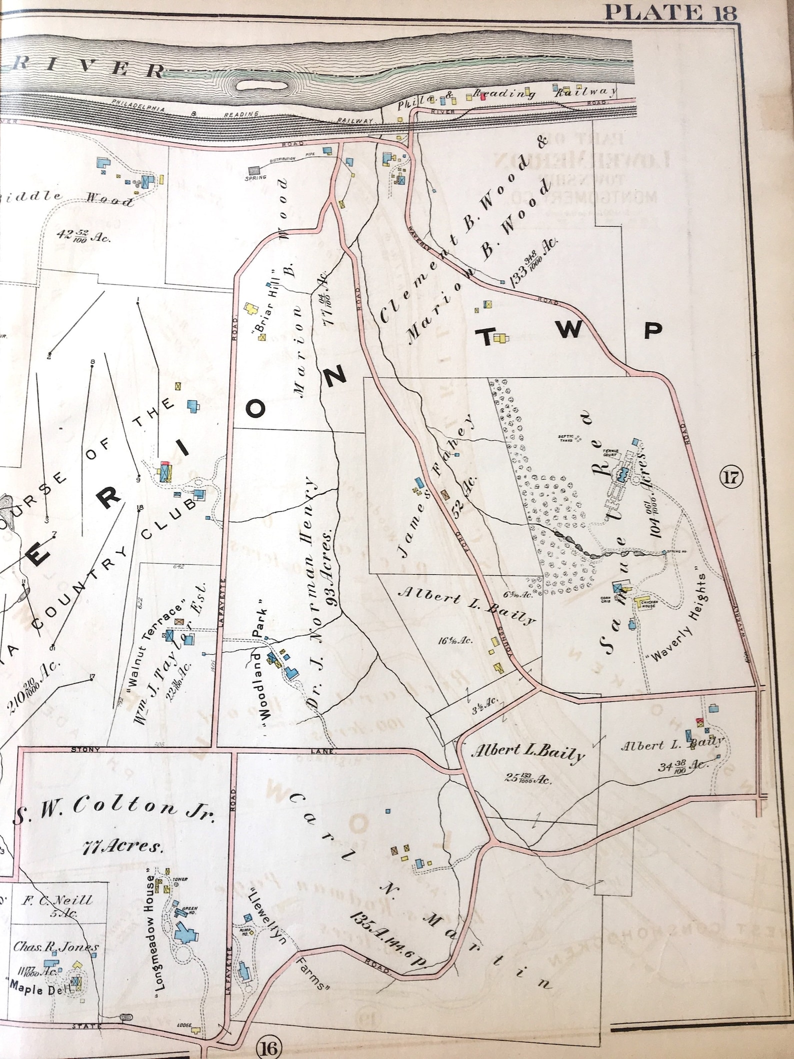 Gladwyne Map Original 1926 Mainline Pennsylvania Railroad Etsy