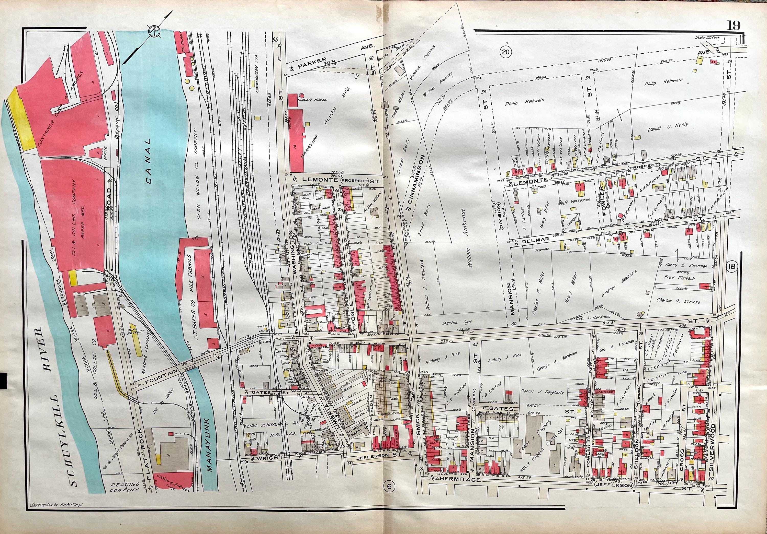 Vintage Map Roxborough Philadelphia - Etsy