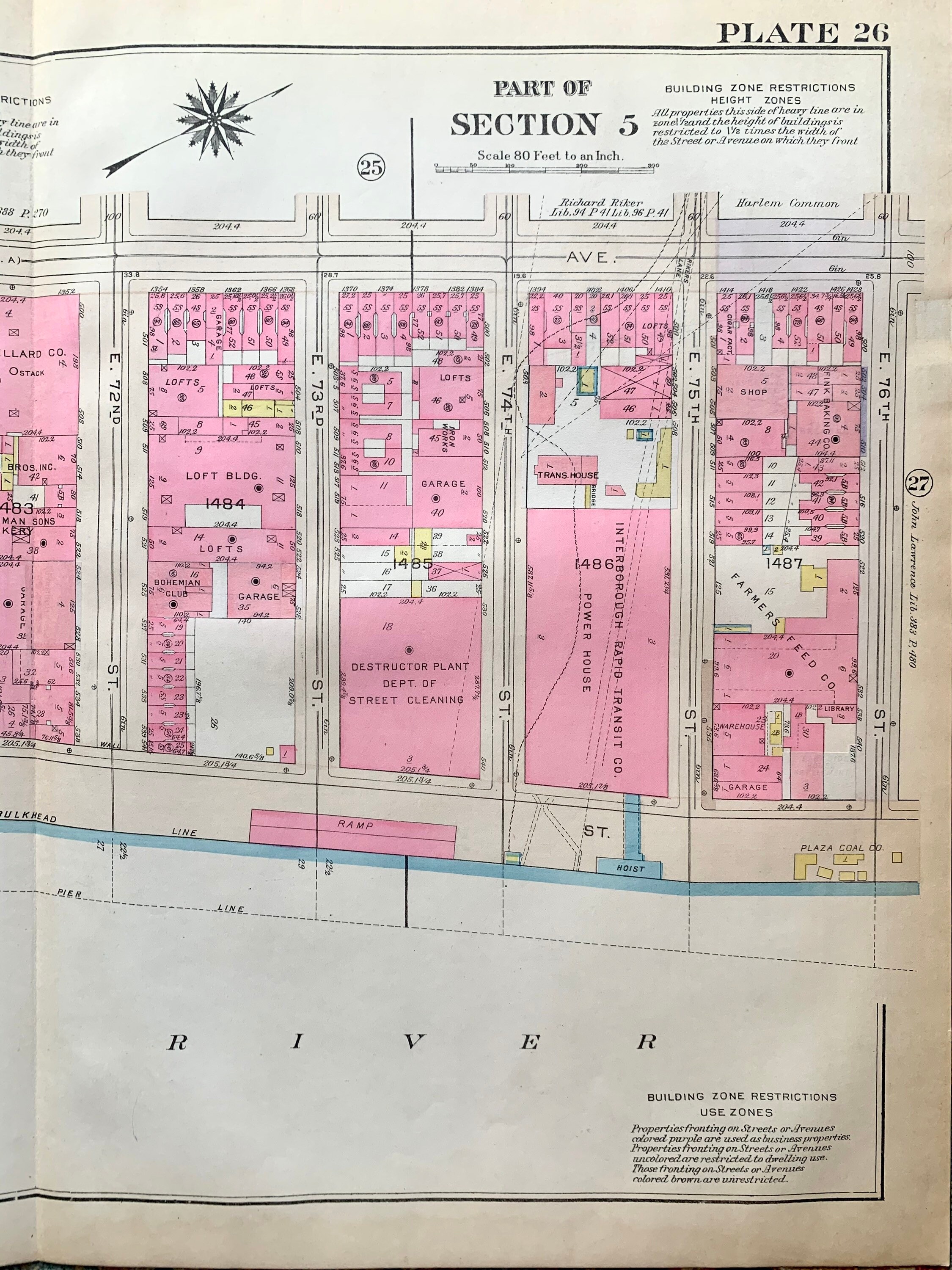 Lenox Hill Map Original 1930 Manhattan Borough Atlas Upper Etsy España