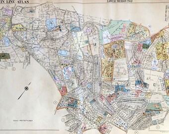 Lower Merion Zoning Map Penn Valley Map Original 1961 Pennsylvania Main Line Railroad | Etsy  Singapore