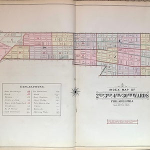 South Philadelphia Map, Original 1905 Queen Village map, Bella Vista, Southwest center city