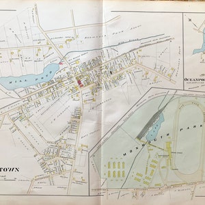 Eatontown map, Original 1889 Monmouth County atlas, Oceanport map