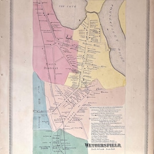 Wethersfield map, Original 1869 Hartford County, Connecticut Atlas, Griswoldville, newington Junction