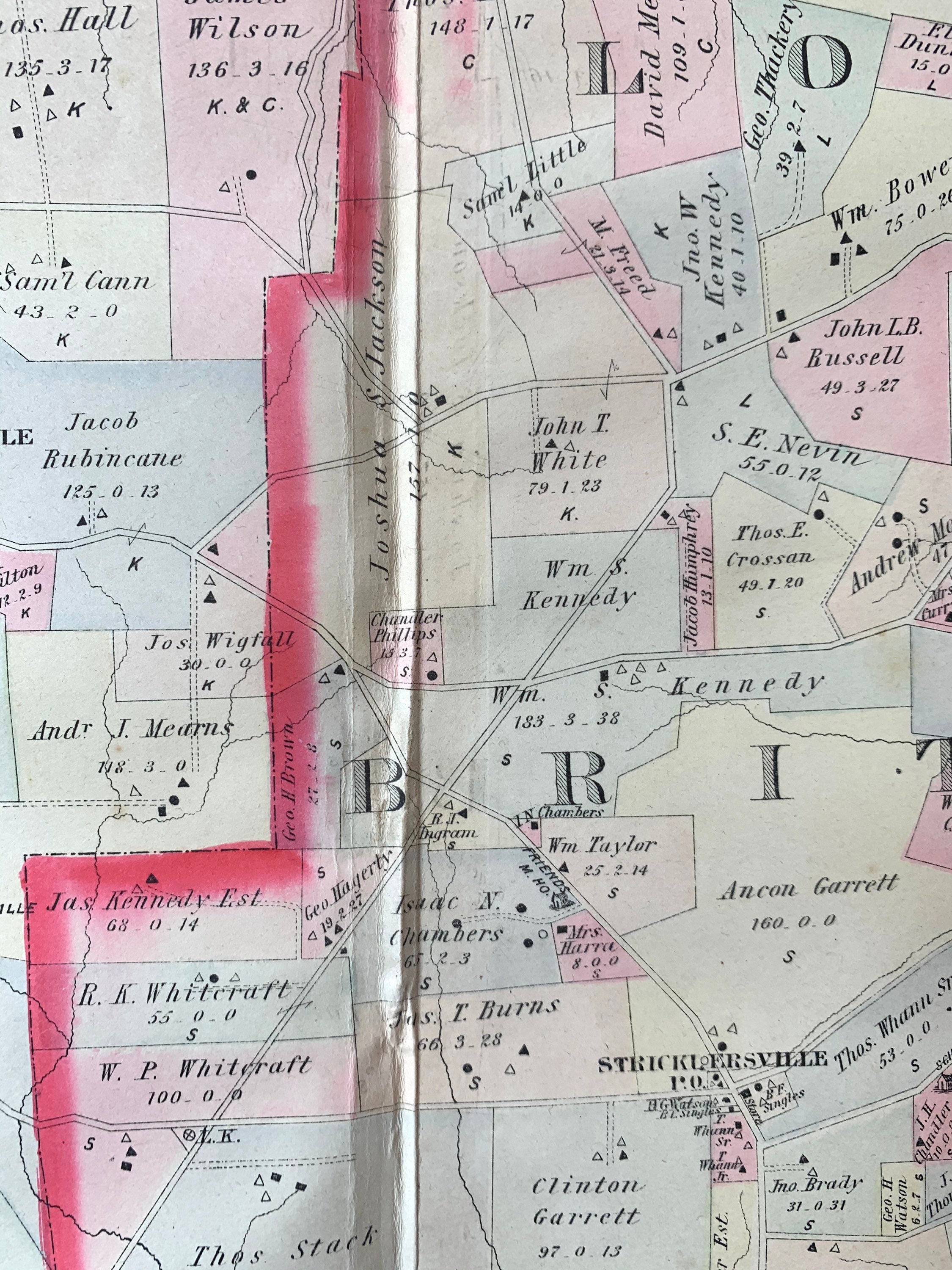 1883 Franklin and London Britain Township Map Original Etsy